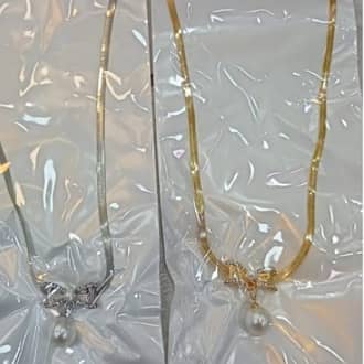 Luxury Butterfly Pendant Necklace with Pearl Chain for Women