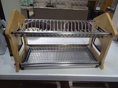 Tier over sink dish drying rack