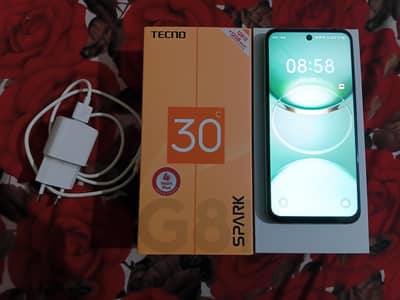 Tecno Spark 30C (6+128) with box in 4 month warrenty