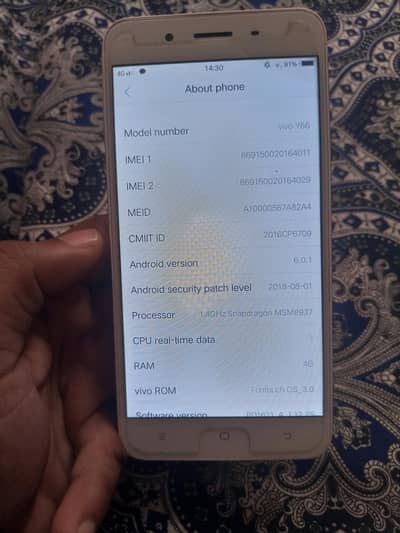 Vivo Y66 PTA Approved