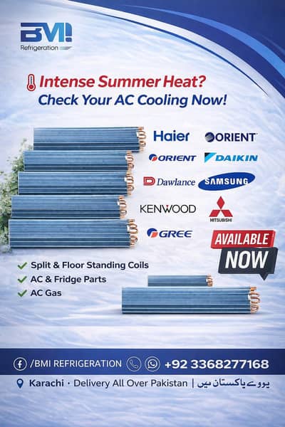 Genuine Haier AC Cooling Coil 1 Ton / 1.5 Ton /2 Ton