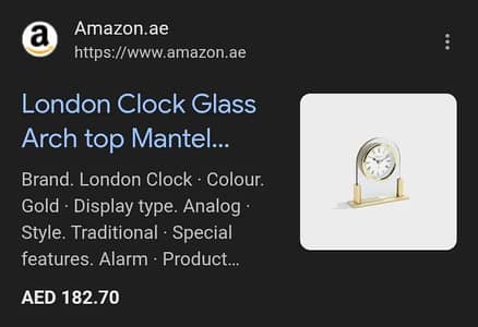 Original London glass clock