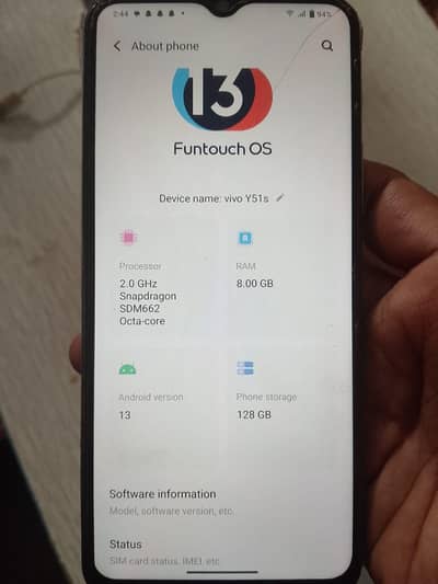 I want to sell my vivo y51s pta approved