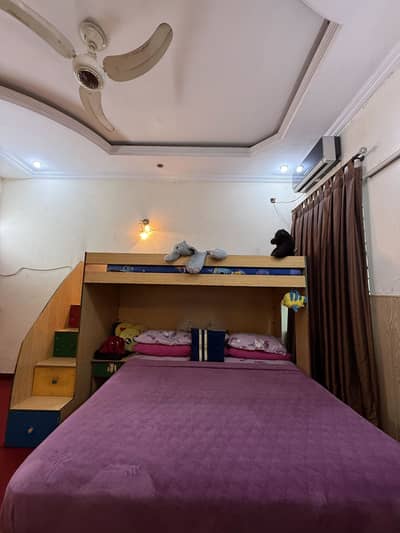 Wooden Bunk Bed with Storage Stairs (Double + Single)