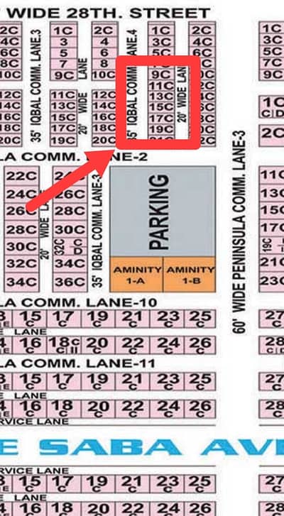 Near HUGE PARKING Iqbal Lane 4 35 Feet Wide Road Near To 50/60 Feet Wide Road