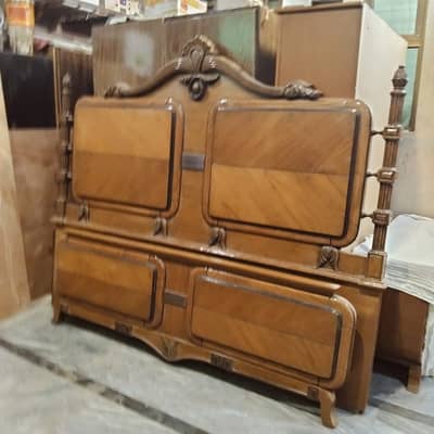double bed \ king size bed \ wooden bedroom furniture \ luxury bed set