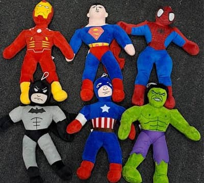 Superhero Soft Toy for Kids - Blue Red Plush Hero Doll, Stuffed Carton