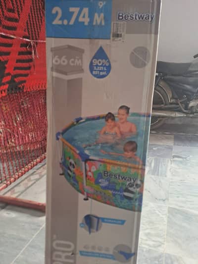 Bestway 2.74M Kids Round Steel Frame Swimming Pool – Durable & Easy Se