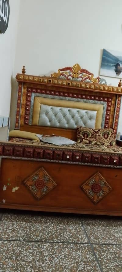 Double bed with singer urgent for sale