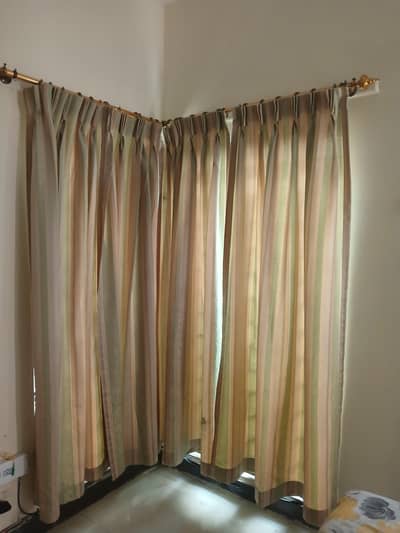 trendy and good design golden Nd sage green curtains