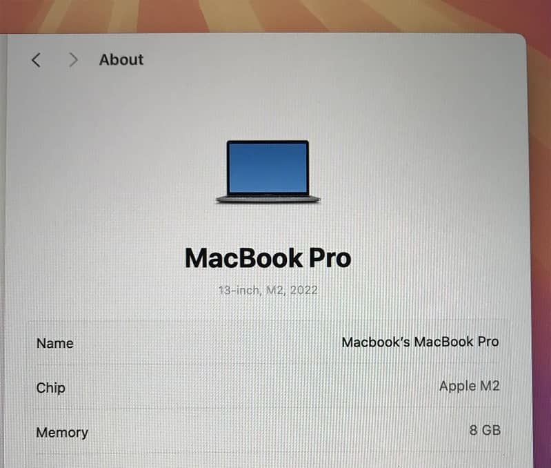 Macbook M2 pro 8