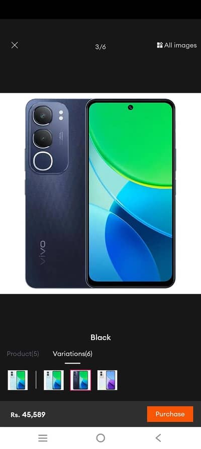 vivo y19s 6/128  B. H 5200  box  and charger available no open no riper