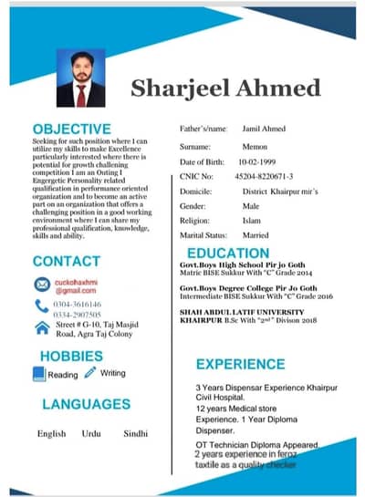 I Need Job in medical field