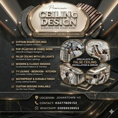 Ceiling/False Ceiling (Gypsum / POP) PVC Wall Panel