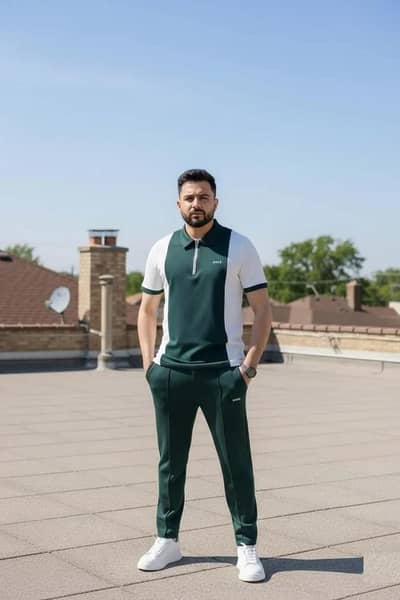 Men's Premium Collar Track Suit for Summer Two Colours Available