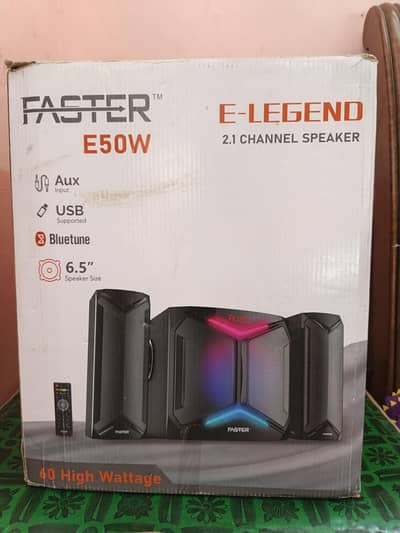faster e 50 w 2.1 channel speaker