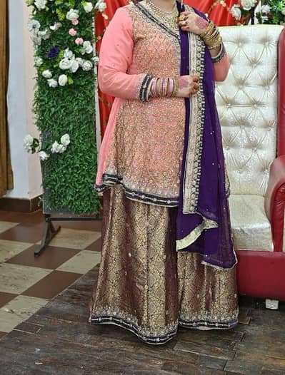 Walima Bridal Dress with Full Set (Jewelry + Purse + Shoes)