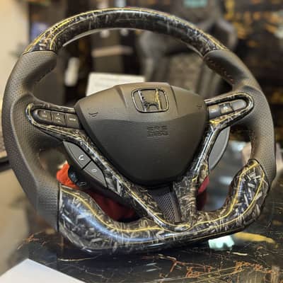 Honda forged Carbon fiber steering wheel, hydro dip carbon steering