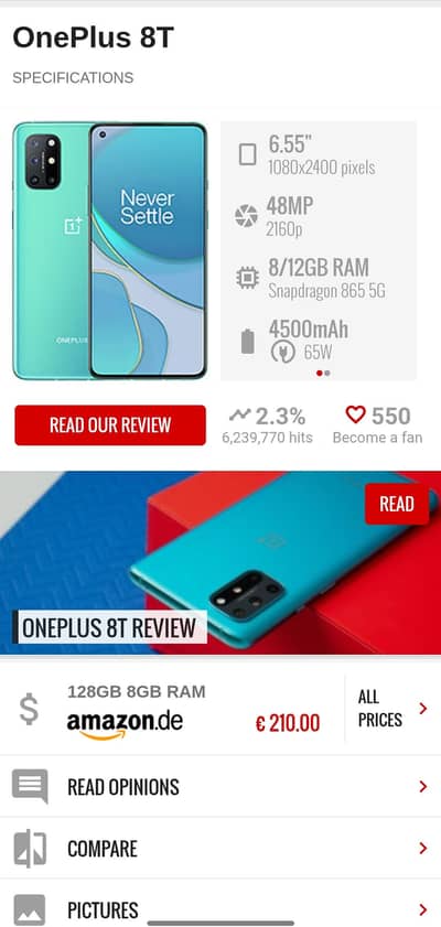 One Plus 8t