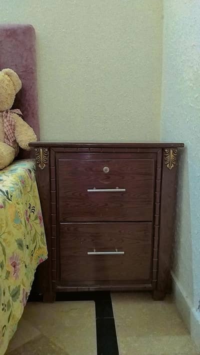 Wooden Bedside Drawer in Good Condition
