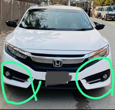 Civic bumper front fog light cover backlight cover