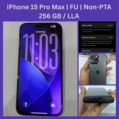 iPhone 15 Pro Max | 256 | BH 93% | FU | NonPTA