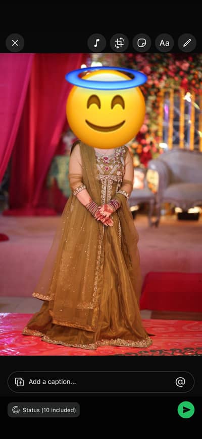 Women Mehndi wear lehnga maxi with matching men waistcoat