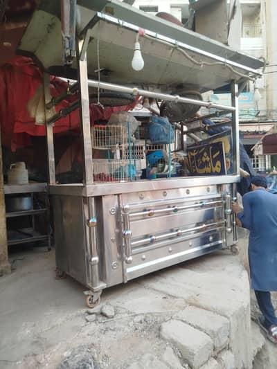 customized heavy Steel counter use for burger, Fresh juice and Biryani