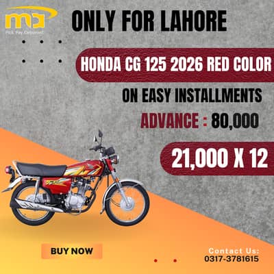 Honda CG 125 2026 On Installments