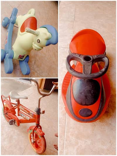 baby swing car and cycle and ghora
