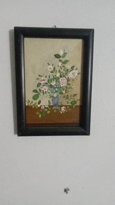 flowers vase wall Title: Elegant Flower Vase Wall Art (7x5)