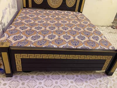 king size bed with dressing and show case