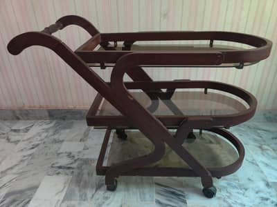 wood Dining Trolley