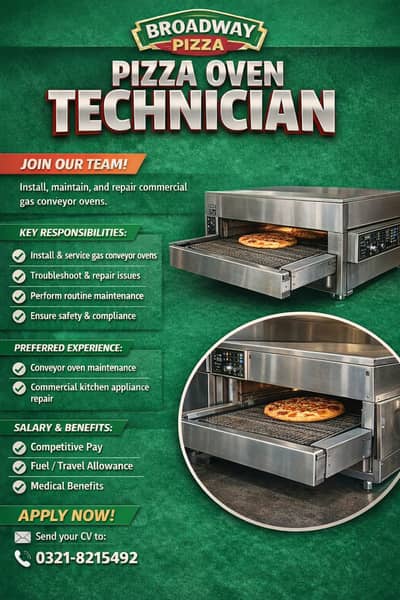 Pizza Oven Technician required