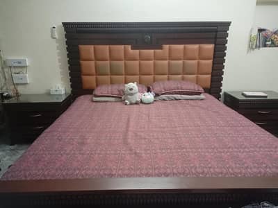 King size bed set  and dressing tables  pure wooden