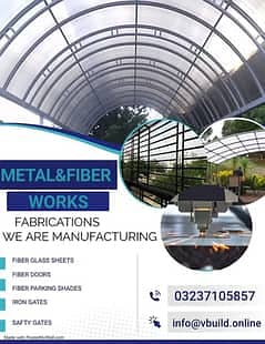 Fiber glass sheet , fiber sheds , Car parking sheds , Parking sheds