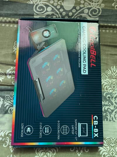 Coolbell 6X RGB Cooling Pad with 6 Fans for 14-17" Laptops Gaming Pro!