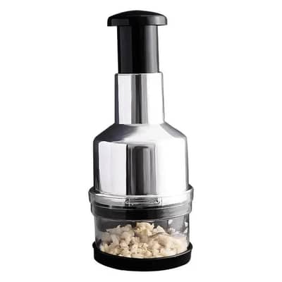 Stainless Steel Garlic Press 22cm Manual Peeler