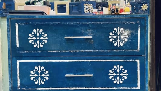 Premium Hand-Painted Wooden Drawer | Solid Wood | Excellent Condition