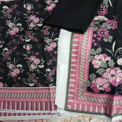 Zellbury Black 3 Piece Cotton Suit – Brand New (Gift Item)