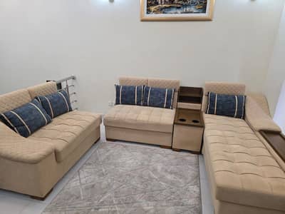 Sofa set with bed and coffee table + storage
