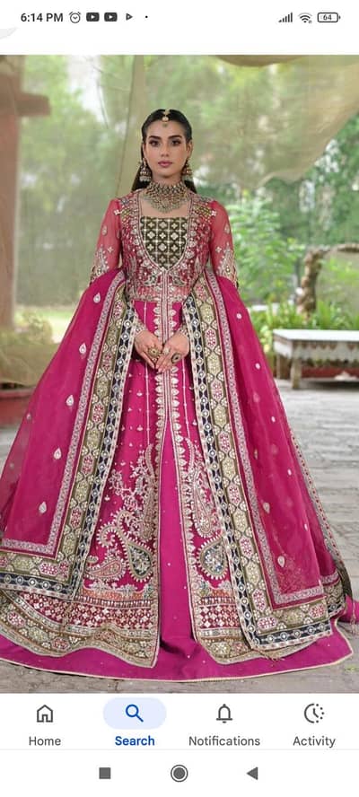 qalmqaar net maxi with organza duppta