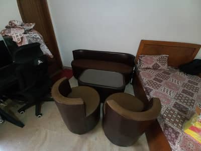 sofa set and single bed for sale
