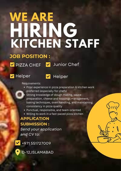 Fully experienced fast food chef needed