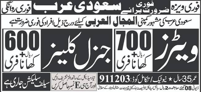 Saudia & Qatar work visa