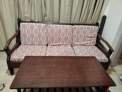 sofa and center table