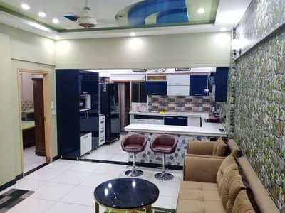 Luxury 3-BedDD Apartment (Stylishly Converted into 2-BedDD Apartment) Enhanced Space & Comfort (Ground Floor) (SUI GAS AVAILABLE) (BUILDER TRANSFER) Block-7, Gulistan-e-Jauhar Karachi.