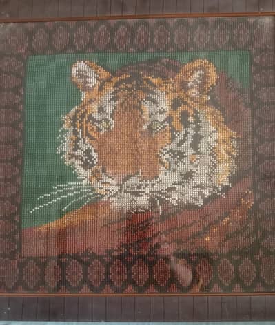 Beautiful, embroidered wall hanging with beautiful frame