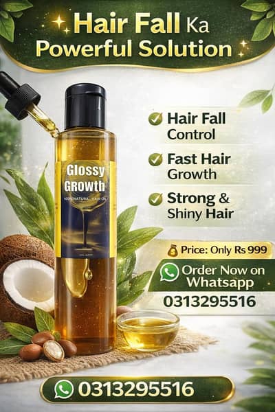 Glossy Growth Hair Oil – 100% Natural & Effective