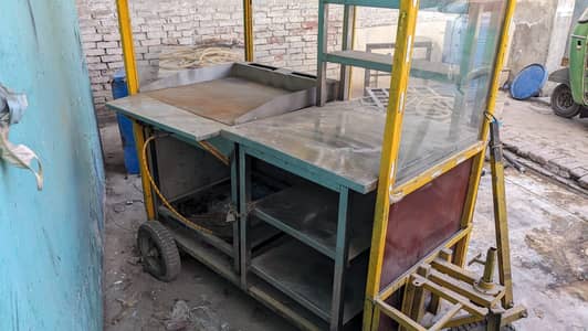 Fast food Burger , shawarma counter cart